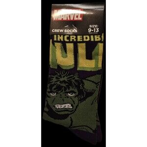 Socks HULK Marvel's "The Incredible Hulk"  Novelty Crew Socks Men’s 6-12, New